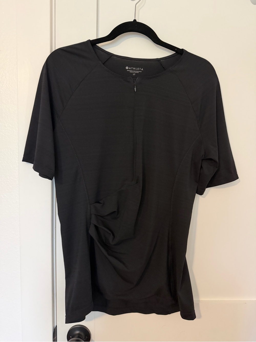 Athleta womens Black Short-Sleeve Performance Shirt